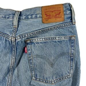 Levi's 501 Premium Womens Original Fit Straight Leg Button Fly Jeans 26x30 Blue